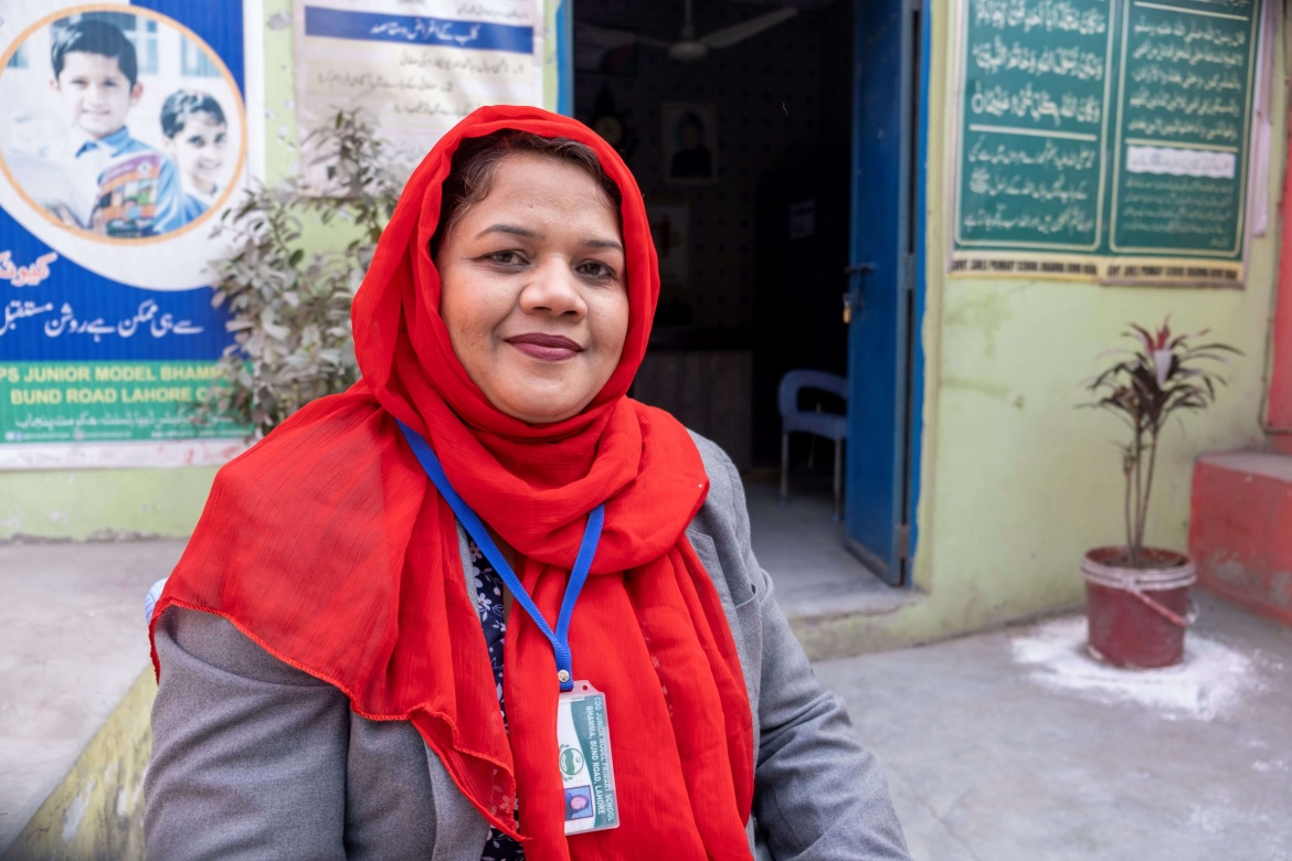 Fozia Nadeem, headteacher at the Government Primary School Junior Model Bhamma
